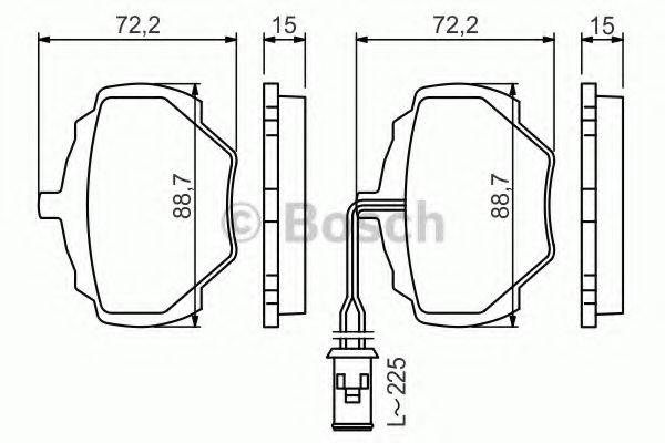 BOSCH 0986424267 Комплект тормозных колодок, дисковый тормоз
