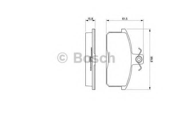 BOSCH 0986424274 Комплект тормозных колодок, дисковый тормоз