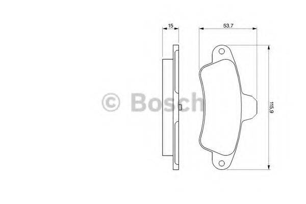 BOSCH 0986424277 Комплект тормозных колодок, дисковый тормоз