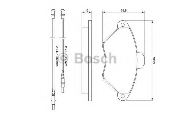 BOSCH 0986424278 Комплект тормозных колодок, дисковый тормоз