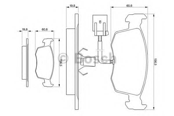 BOSCH 0986424352 Комплект тормозных колодок, дисковый тормоз