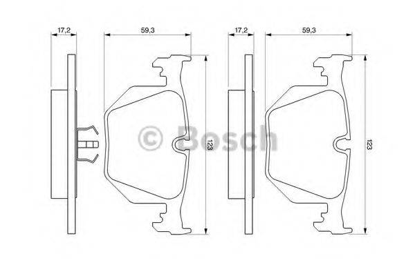 BOSCH 0986424365 Комплект тормозных колодок, дисковый тормоз