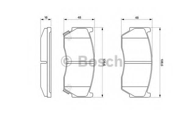 BOSCH 0986424369 Комплект тормозных колодок, дисковый тормоз