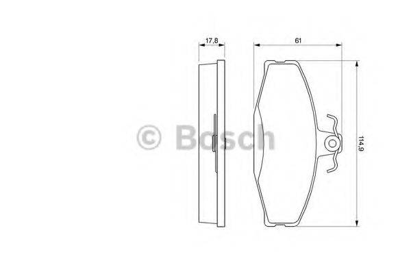 BOSCH 0986424373 Комплект тормозных колодок, дисковый тормоз