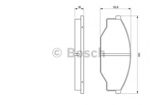 BOSCH 0986424382 Комплект тормозных колодок, дисковый тормоз