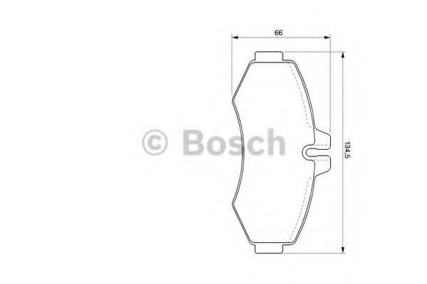 BOSCH 0986424476 Комплект тормозных колодок, дисковый тормоз