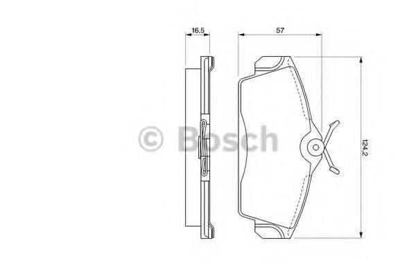 BOSCH 0986424490 Комплект тормозных колодок, дисковый тормоз