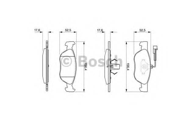 BOSCH 0986424510 Комплект тормозных колодок, дисковый тормоз