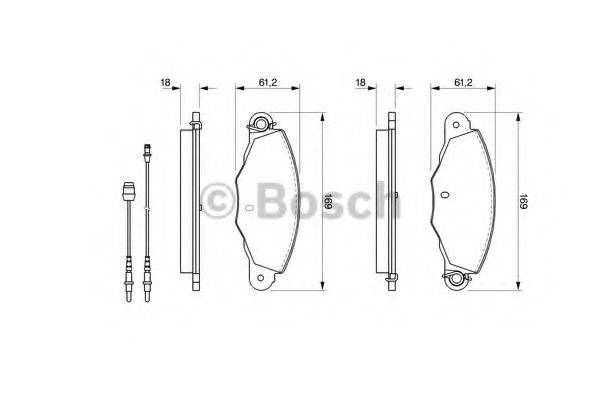 BOSCH 0986424511 Комплект тормозных колодок, дисковый тормоз