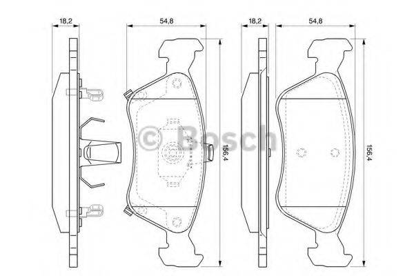 BOSCH 0986424560 Комплект тормозных колодок, дисковый тормоз