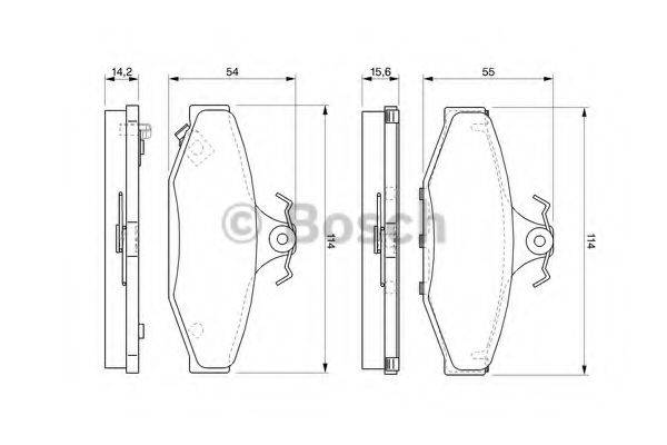 BOSCH 0986424561 Комплект тормозных колодок, дисковый тормоз