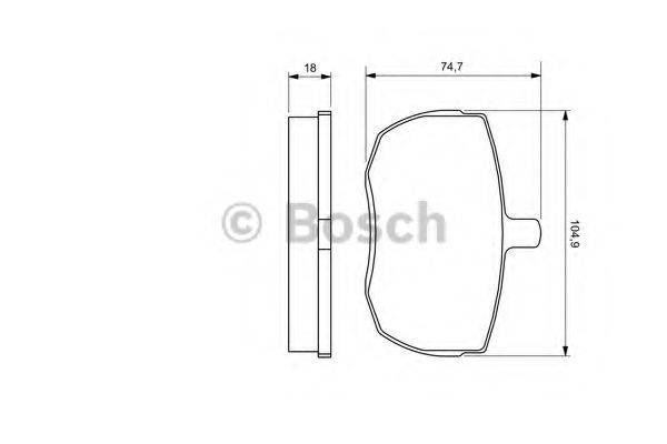 BOSCH 0986424567 Комплект тормозных колодок, дисковый тормоз