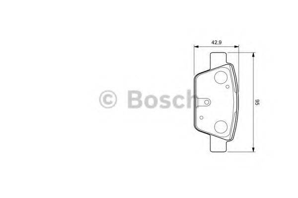 BOSCH 0986424594 Комплект тормозных колодок, дисковый тормоз