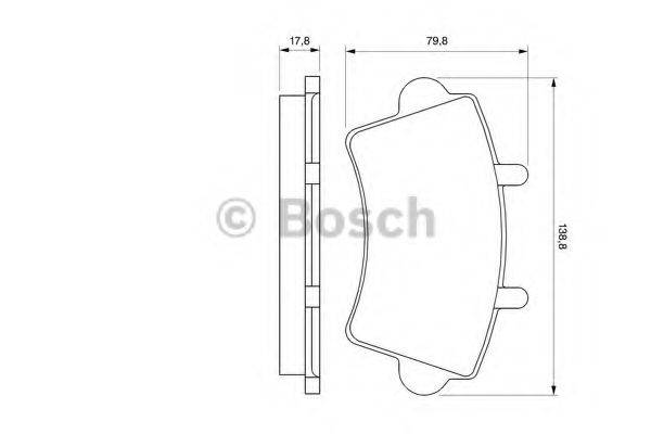 BOSCH 0986424614 Комплект тормозных колодок, дисковый тормоз