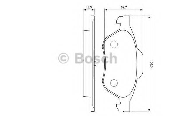 BOSCH 0986424619 Комплект тормозных колодок, дисковый тормоз