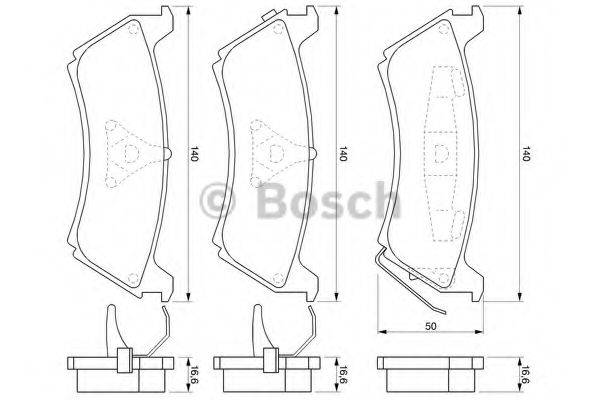 BOSCH 0986424648 Комплект тормозных колодок, дисковый тормоз