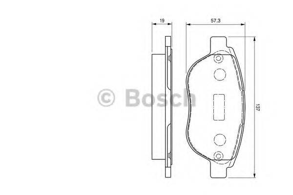 BOSCH 0986424659 Комплект тормозных колодок, дисковый тормоз