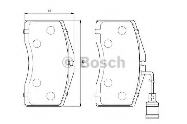 BOSCH 0986424664 Комплект тормозных колодок, дисковый тормоз