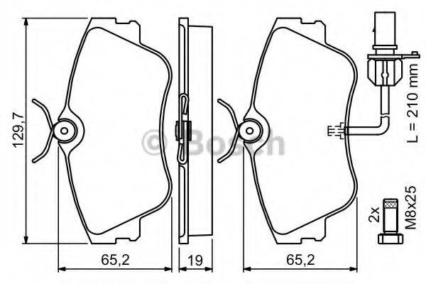 BOSCH 0986424672 Комплект тормозных колодок, дисковый тормоз