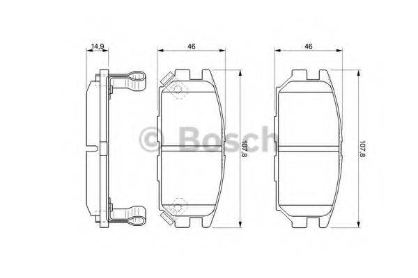 BOSCH 0986424686 Комплект тормозных колодок, дисковый тормоз