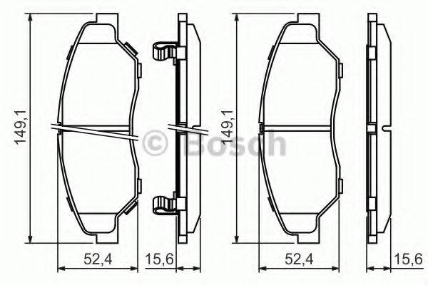 BOSCH 0986424696 Комплект тормозных колодок, дисковый тормоз