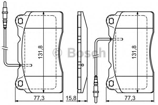 BOSCH 0986424738 Комплект тормозных колодок, дисковый тормоз