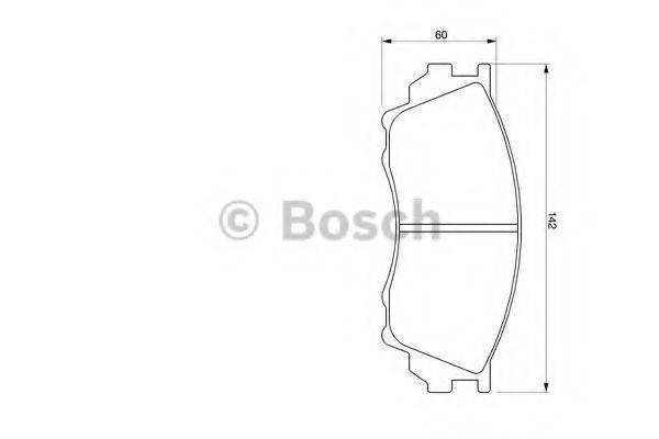 BOSCH 0986424753 Комплект тормозных колодок, дисковый тормоз