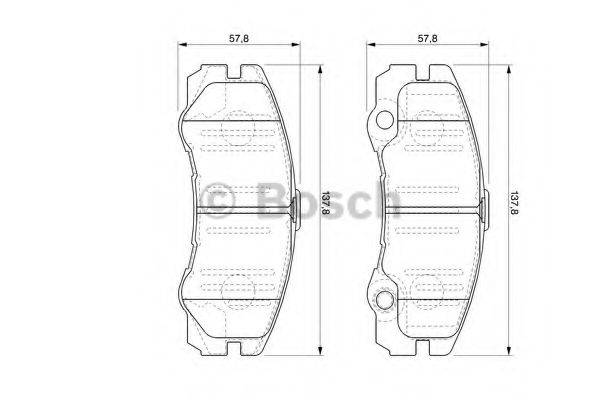 BOSCH 0986424760 Комплект тормозных колодок, дисковый тормоз