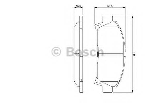 BOSCH 0986424799 Комплект тормозных колодок, дисковый тормоз