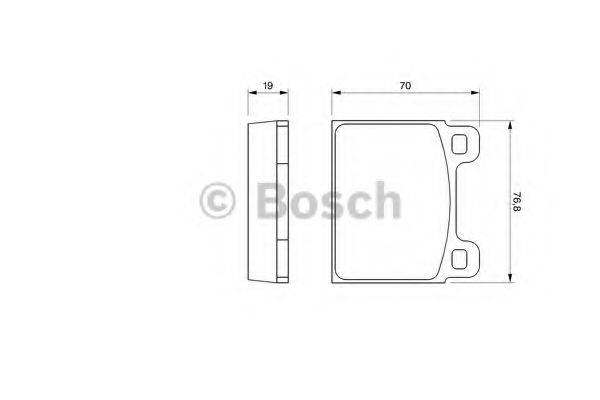 BOSCH 0986460111 Комплект тормозных колодок, дисковый тормоз