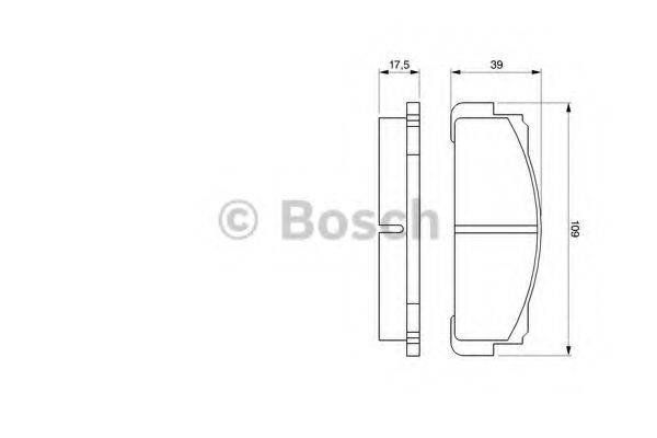 BOSCH 0986460736 Комплект тормозных колодок, дисковый тормоз