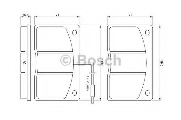 BOSCH 0986460932 Комплект тормозных колодок, дисковый тормоз