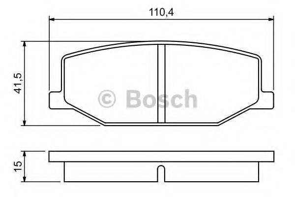 BOSCH 0986460935 Комплект тормозных колодок, дисковый тормоз