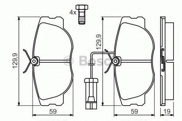 BOSCH 0986460942 Комплект тормозных колодок, дисковый тормоз