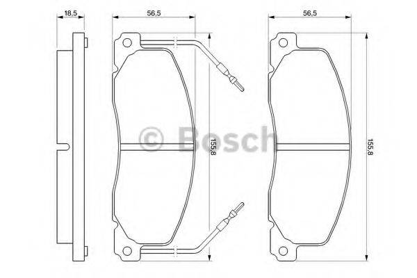 BOSCH 0986460946 Комплект тормозных колодок, дисковый тормоз