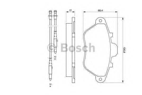 BOSCH 0986460950 Комплект тормозных колодок, дисковый тормоз