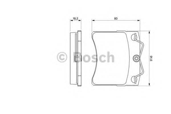 BOSCH 0986460954 Комплект тормозных колодок, дисковый тормоз