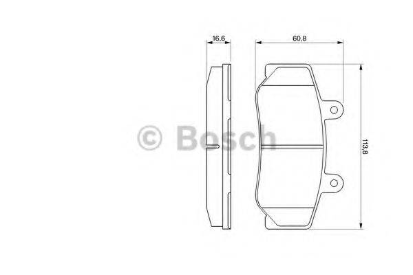 BOSCH 0986460961 Комплект тормозных колодок, дисковый тормоз