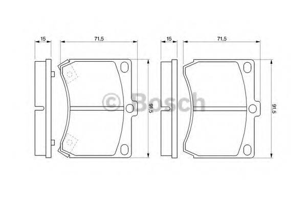 BOSCH 0986460974 Комплект тормозных колодок, дисковый тормоз