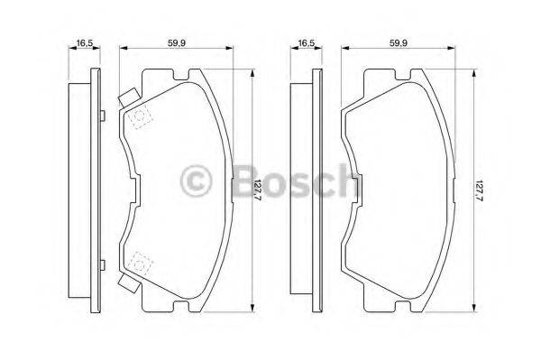 BOSCH 0986460978 Комплект тормозных колодок, дисковый тормоз