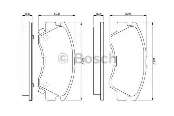 BOSCH 0986460978 Комплект тормозных колодок, дисковый тормоз