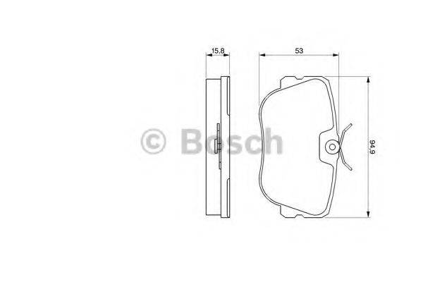 BOSCH 0986460988 Комплект тормозных колодок, дисковый тормоз