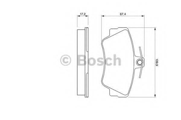 BOSCH 0986460989 Комплект тормозных колодок, дисковый тормоз