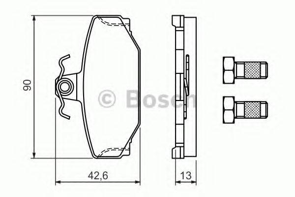 BOSCH 0986460995 Комплект тормозных колодок, дисковый тормоз