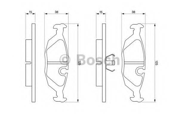 BOSCH 0986460996 Комплект тормозных колодок, дисковый тормоз