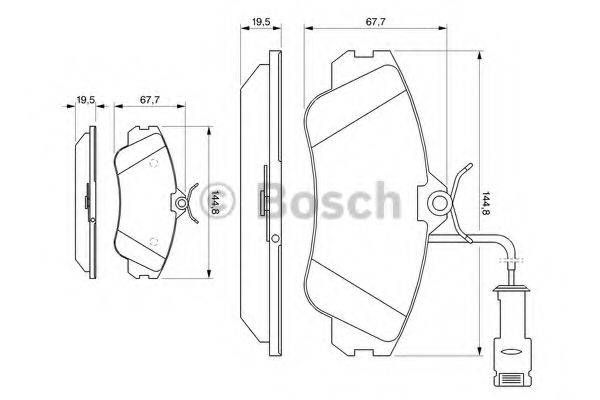 BOSCH 0986461115 Комплект тормозных колодок, дисковый тормоз