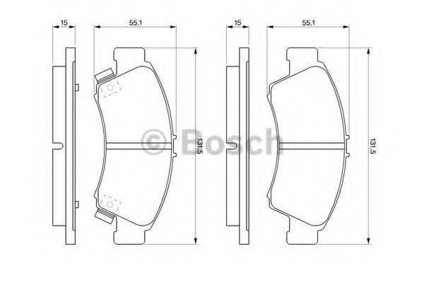 BOSCH 0986461126 Комплект тормозных колодок, дисковый тормоз