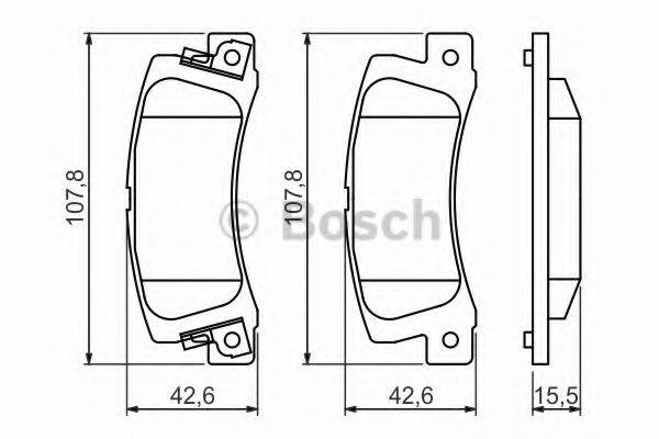 BOSCH 0986461136 Комплект тормозных колодок, дисковый тормоз