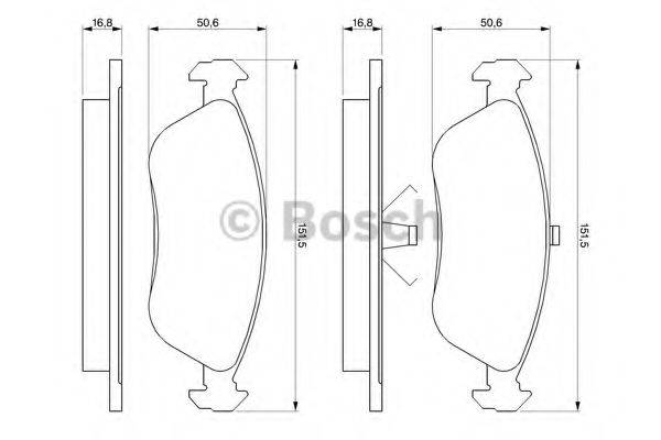 BOSCH 0986461137 Комплект тормозных колодок, дисковый тормоз