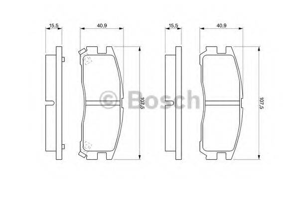 BOSCH 0986461145 Комплект тормозных колодок, дисковый тормоз